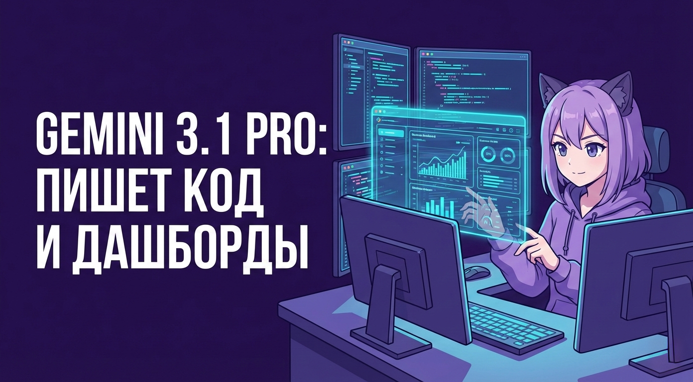 Gemini 3.1 Pro: Нейросеть, которая сама пишет код и дашборды