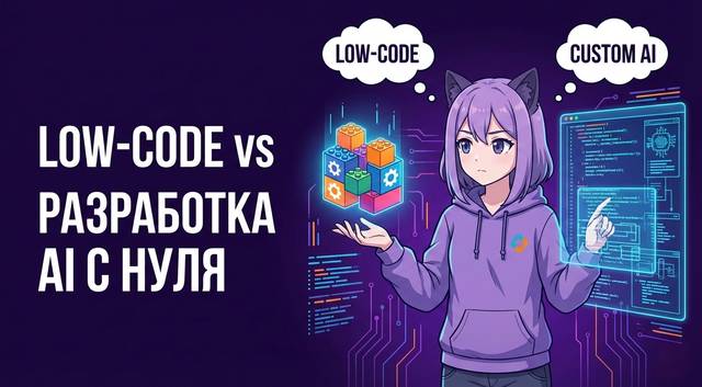 Low-code и No-code платформы для нейросетей: плюсы и минусы, и когда лучше заказать разработку AI с нуля