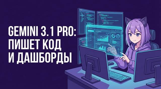 Gemini 3.1 Pro: Нейросеть, которая сама пишет код и дашборды