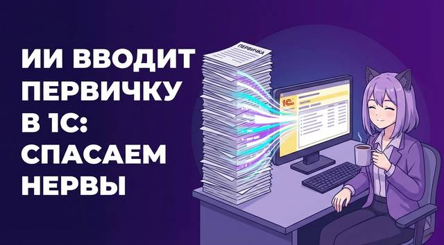 Как ИИ вводит первичку в 1С за секунды: спасаем нервы бухгалтера