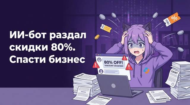 ИИ-бот раздал скидки 80% и привел в суд. Как спасти бизнес?